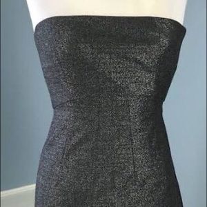 Theory Black Strapless Dress